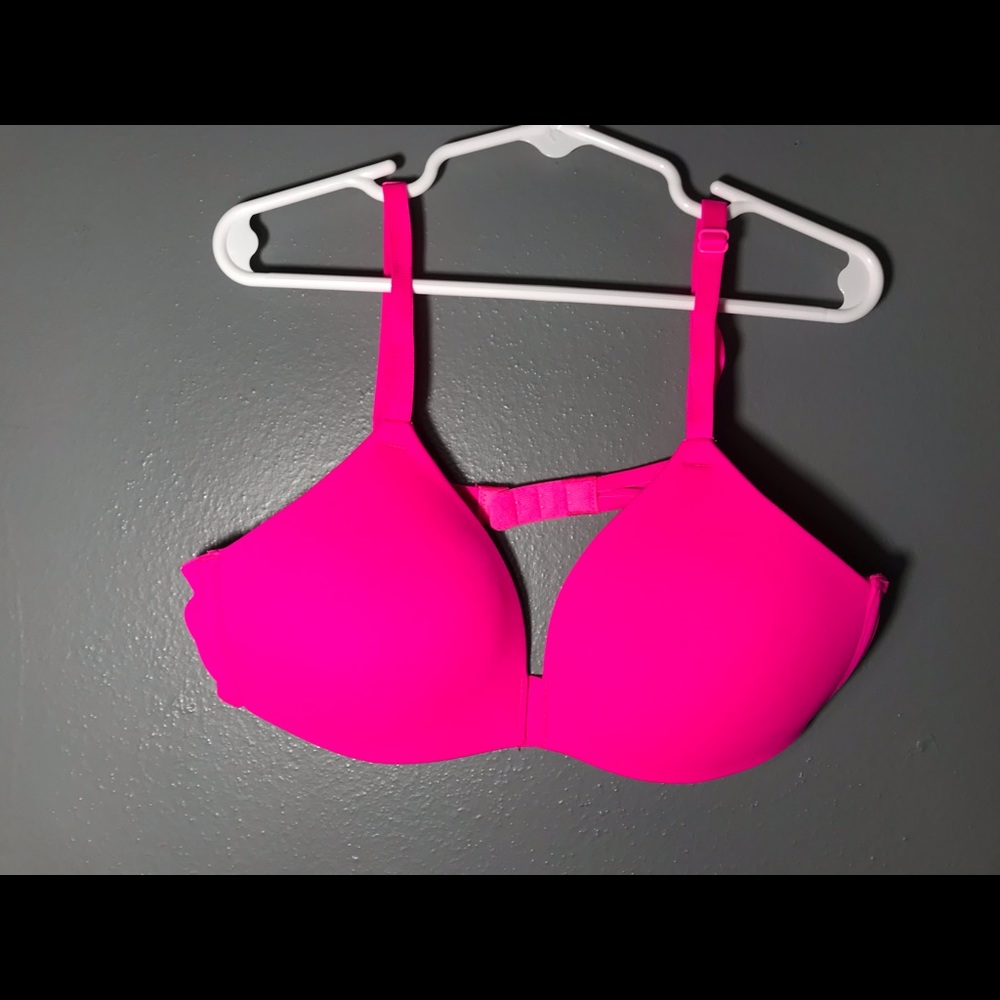Girls bras: pink, white, and nude